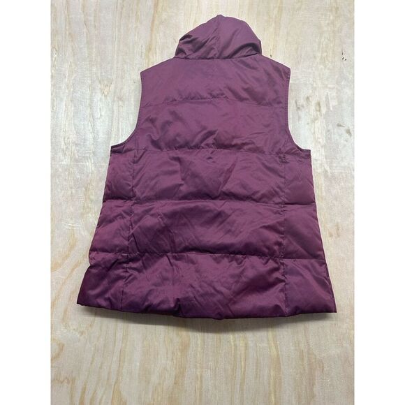 J. Jill Down Puffer Vest Purple Burgundy Warm Women’s Size Small XS Petite - Picture 4 of 6